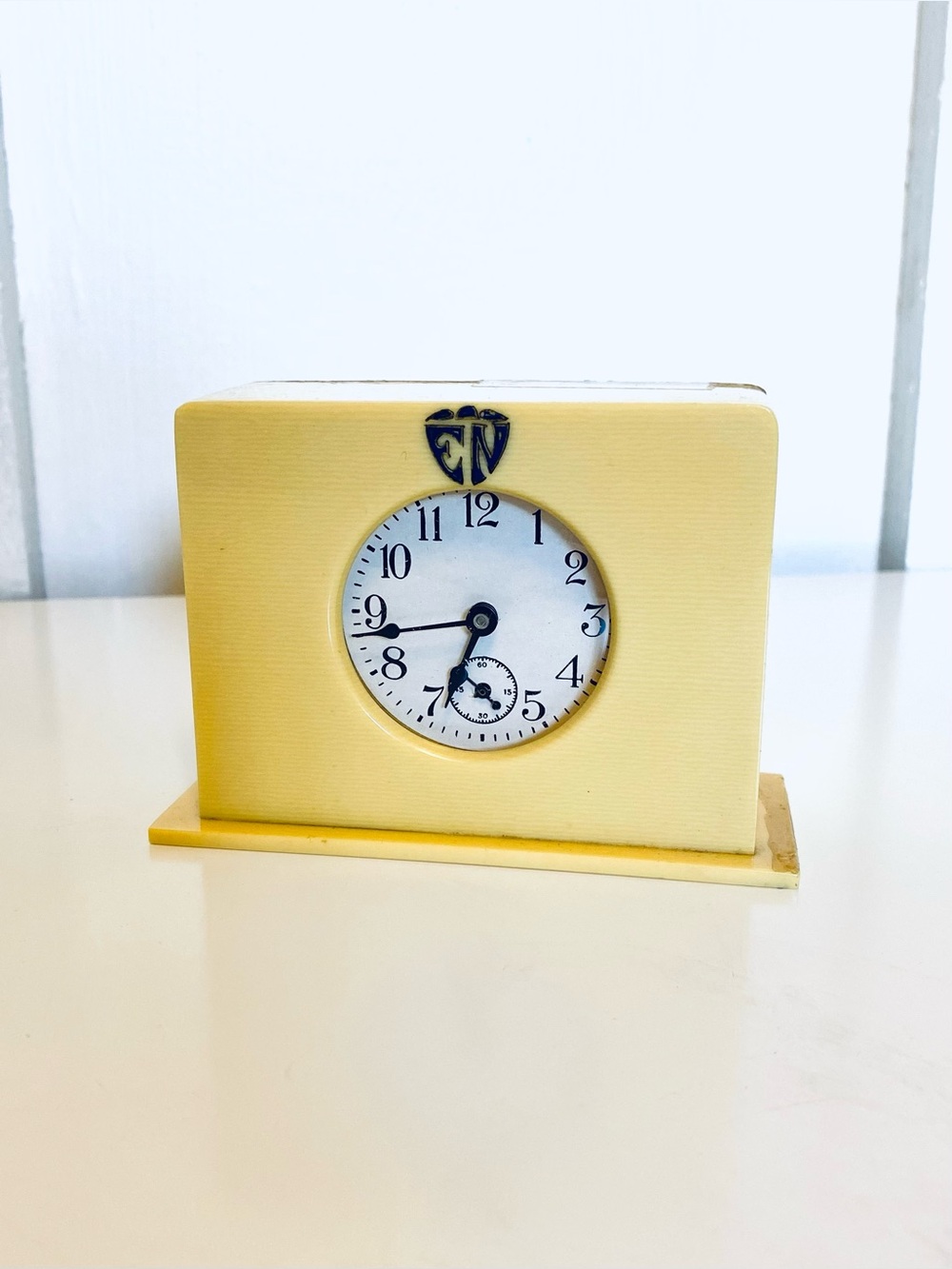 Art Deco Celluloid Desk Mantle Clock